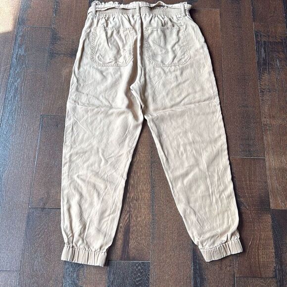 Abercrombie and Fitch ruffle tie waist jogger pants size medium brown pull on y2 - Picture 6 of 7